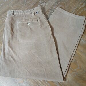 Dockers Men Corduroy Pants Sz 42x30 Brown Outdoor Flat Front Classic Fit
